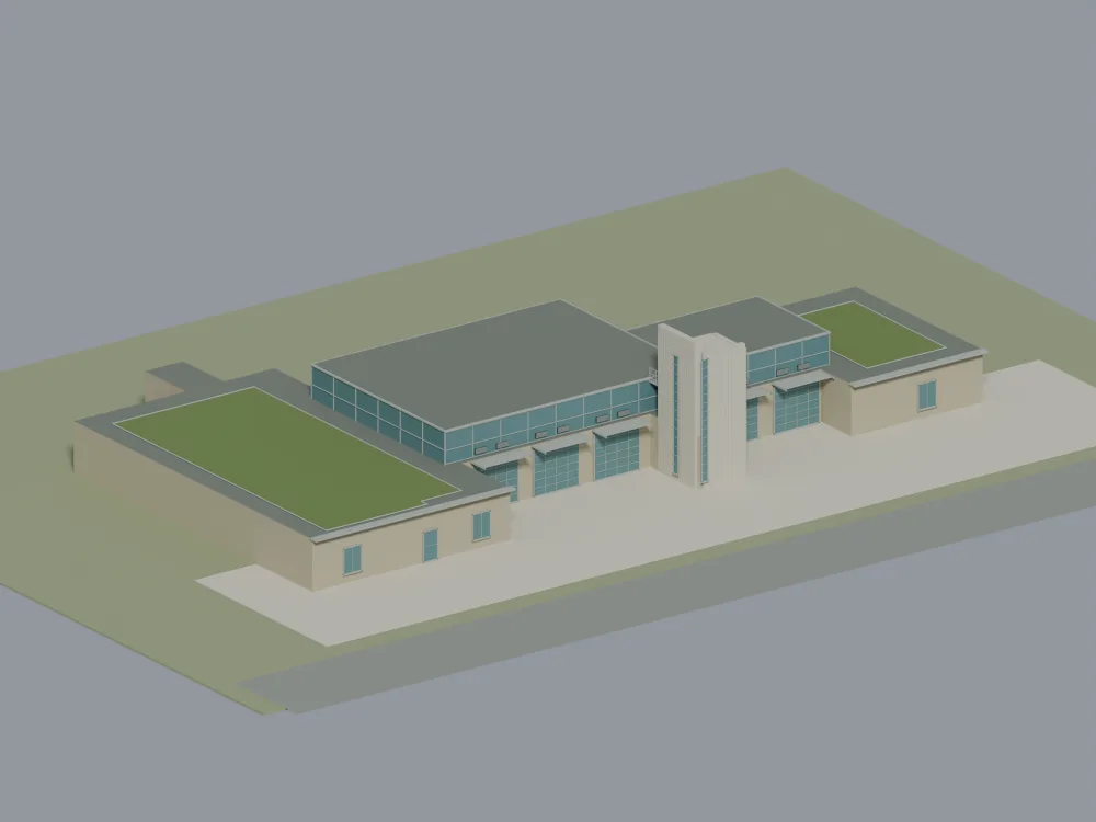 1355 Winding Trail after refinement, with its tower, glazed front bays and lower green roofs.
